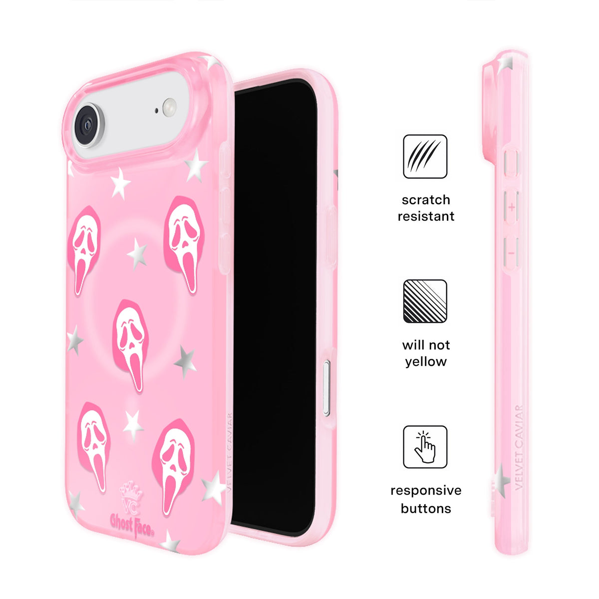 Ghost Face Call Me Pink iPhone Case
