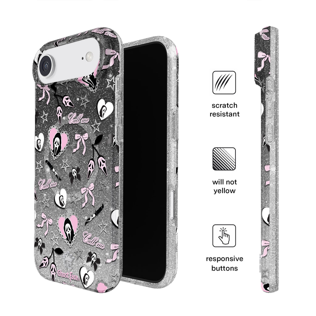 Ghost Face Goth Glitter iPhone Case
