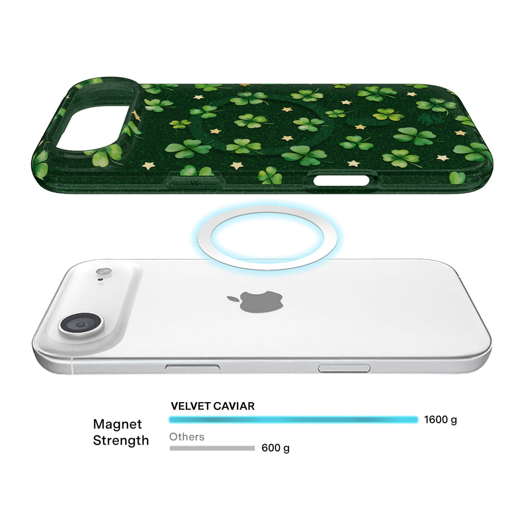 Lucky Clover Glitter iPhone Case
