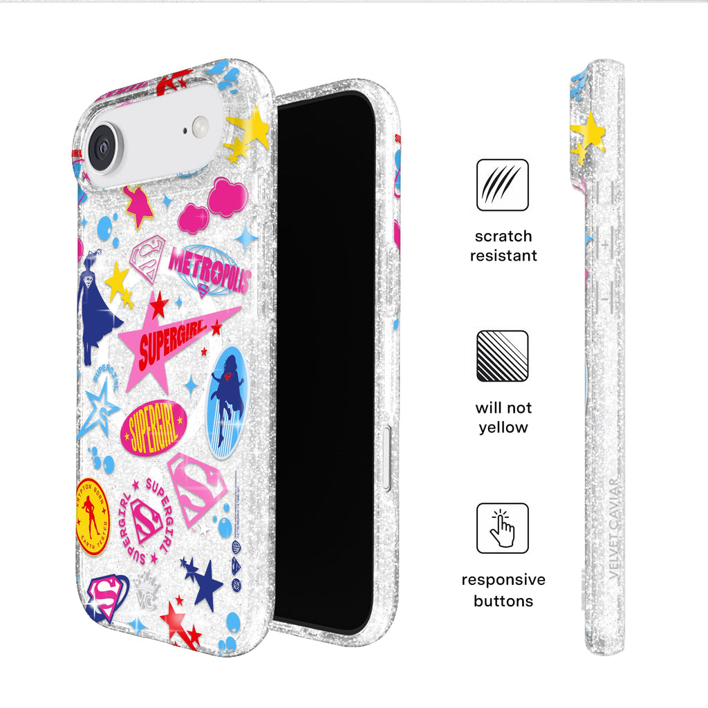 Supergirl Krypto Glitter iPhone Case