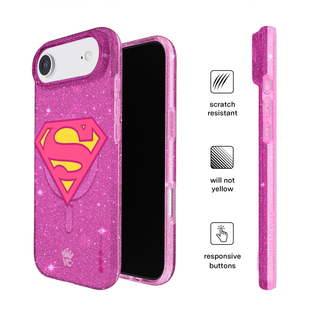 Supergirl Stardust Glitter iPhone Case