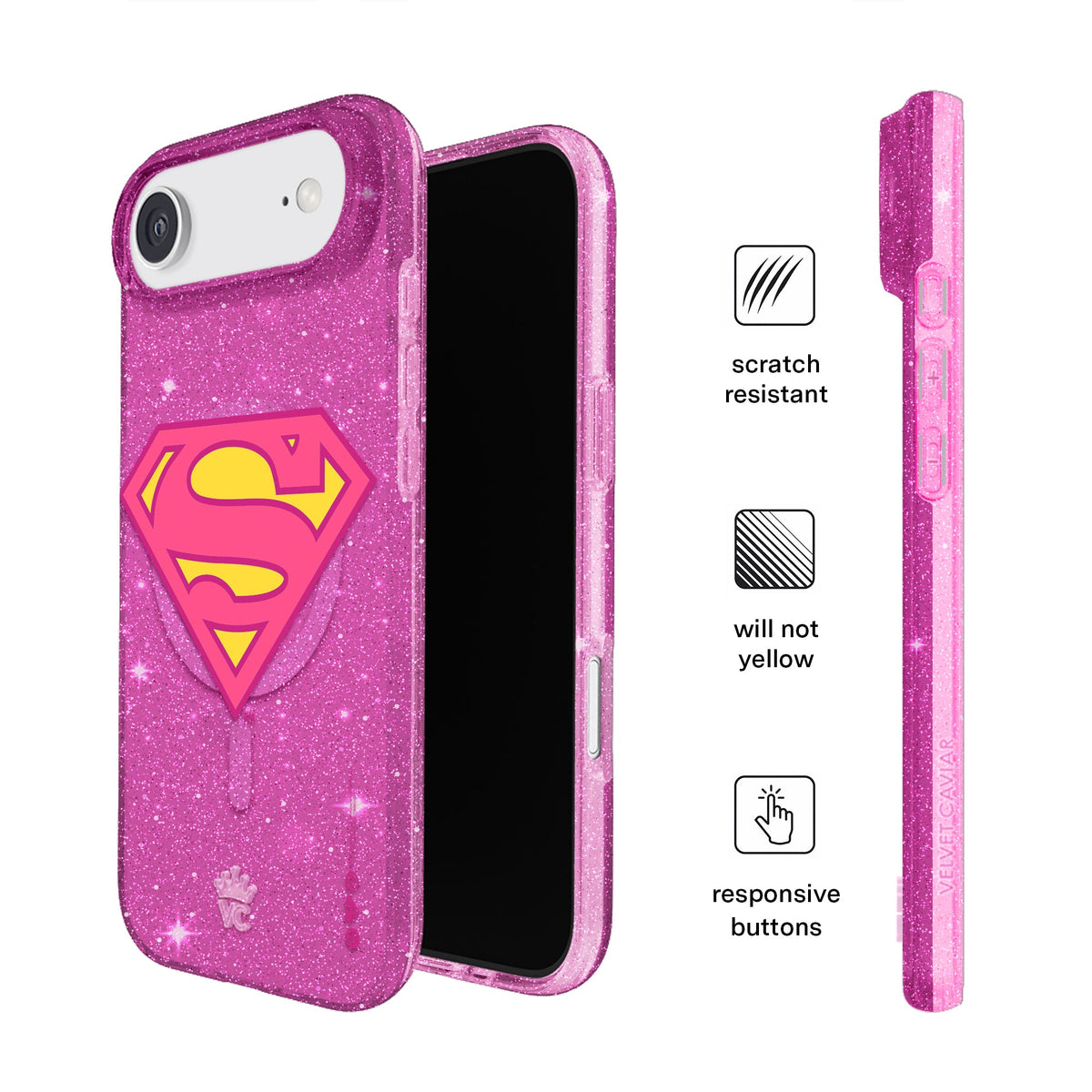 Supergirl Stardust Glitter iPhone Case