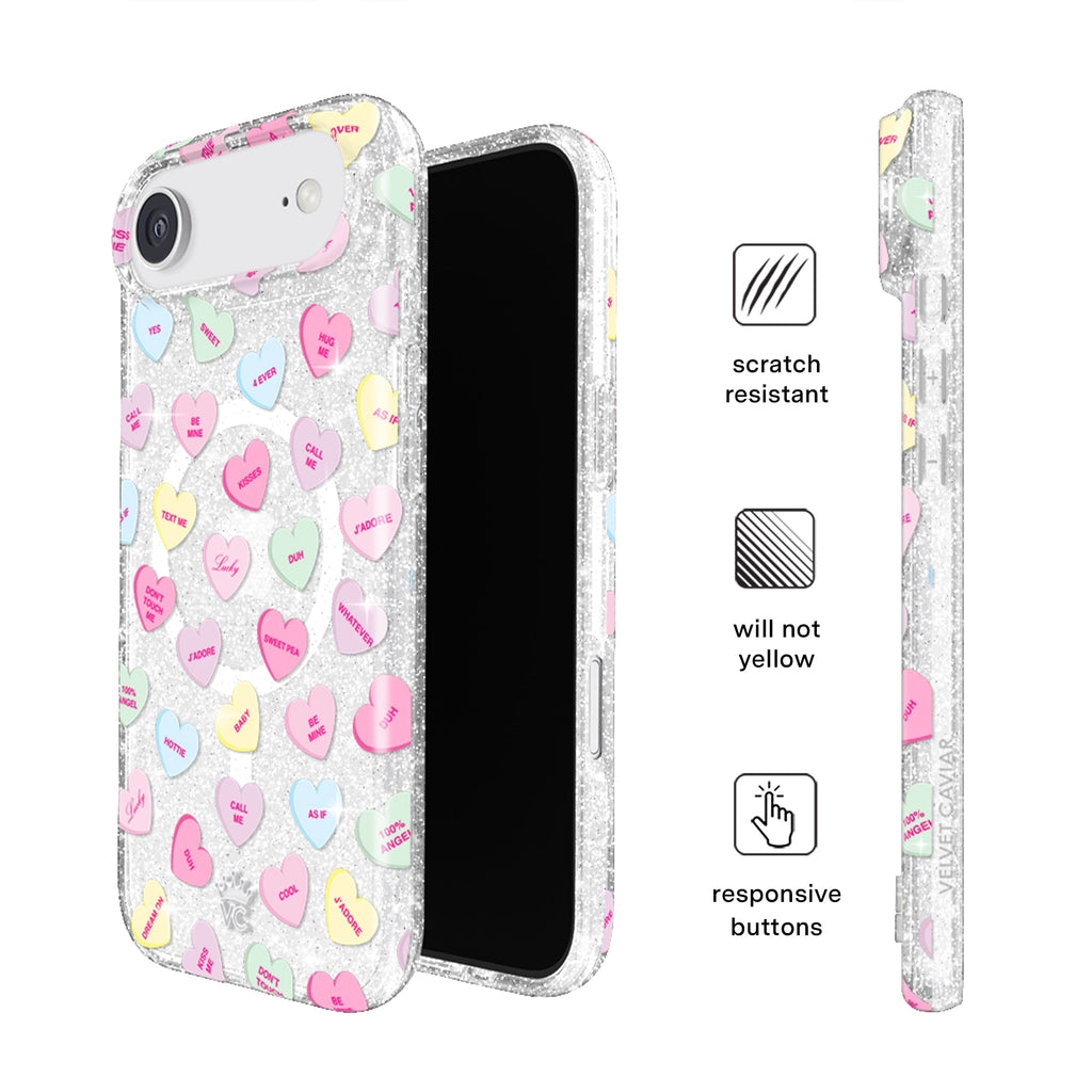 Sweet Hearts Glitter iPhone Case