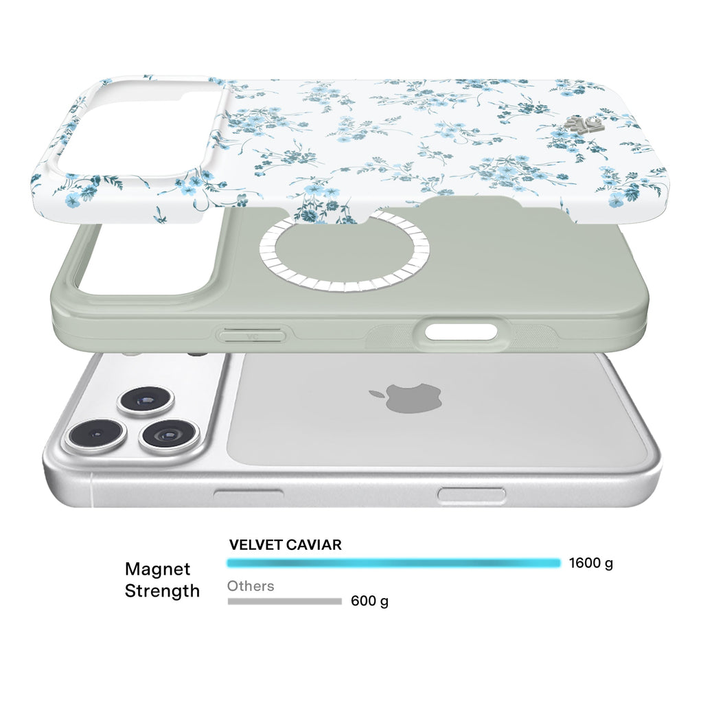 French Blue Floral iPhone Case