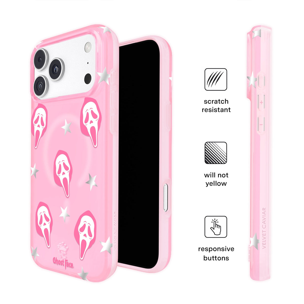 Ghost Face Call Me Pink iPhone Case
