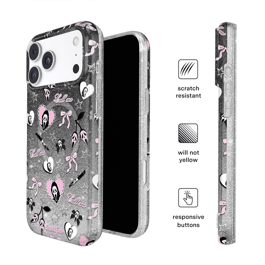 Ghost Face Goth Glitter iPhone Case
