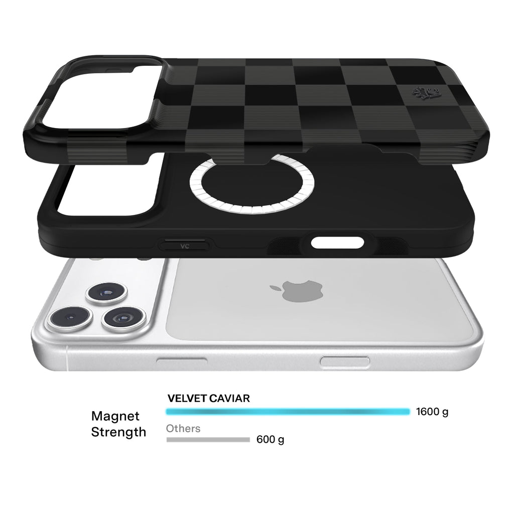 Noir Vibe Checkered iPhone Case