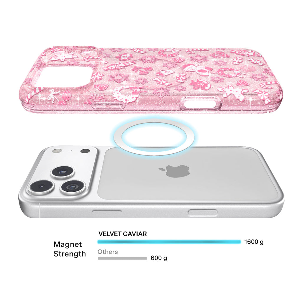 Pink Christmas Glitter iPhone Case
