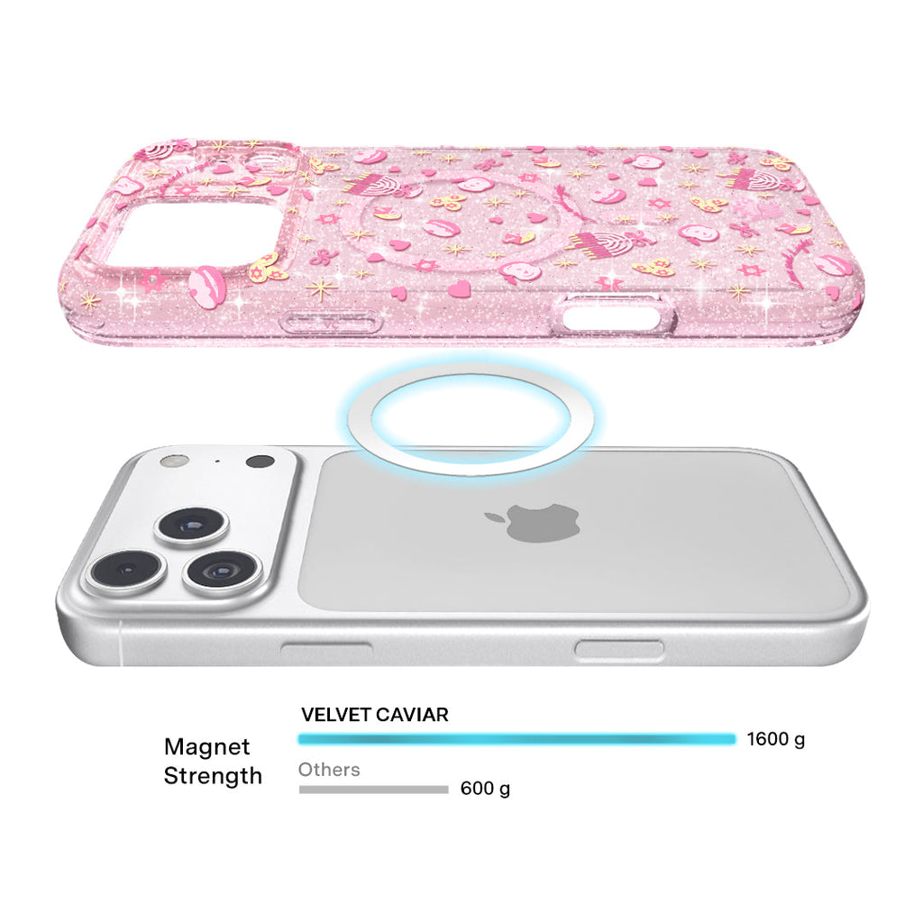 Pink Hanukkah Glitter iPhone Case