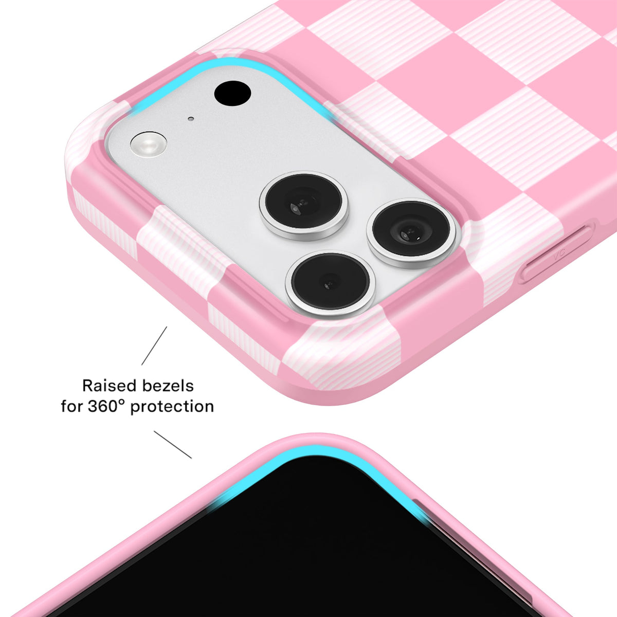 Pink Vibe Checkered iPhone Case