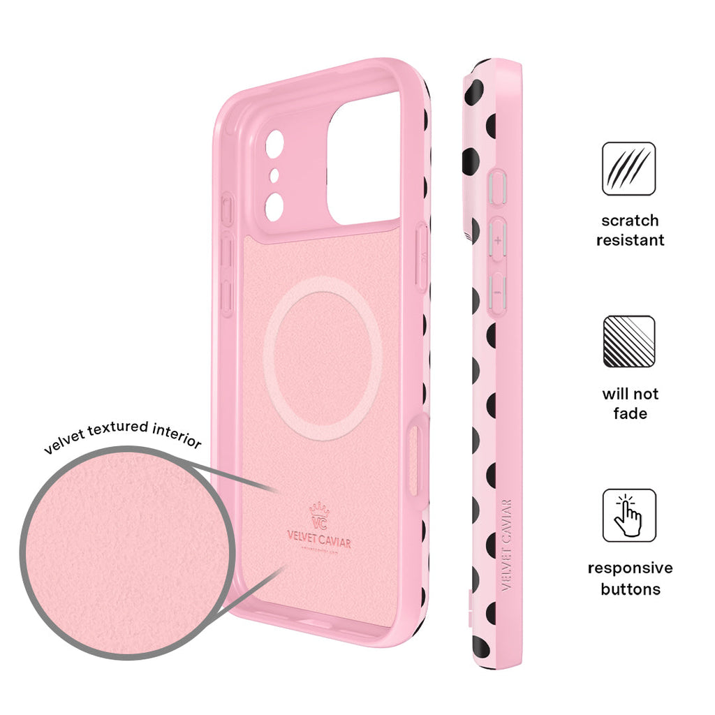 Princess Pink Polka Dot iPhone Case