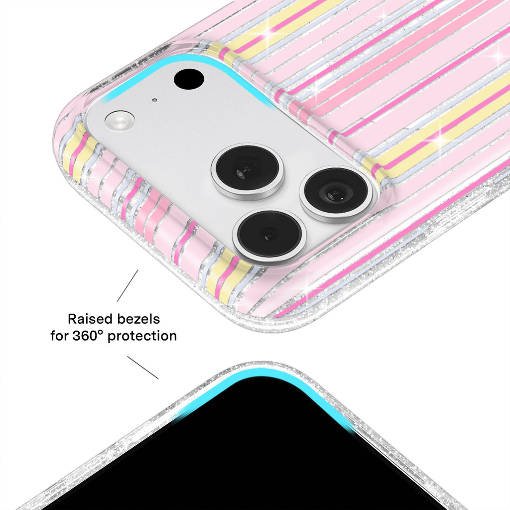 Sunkissed Stripes Glitter iPhone Case