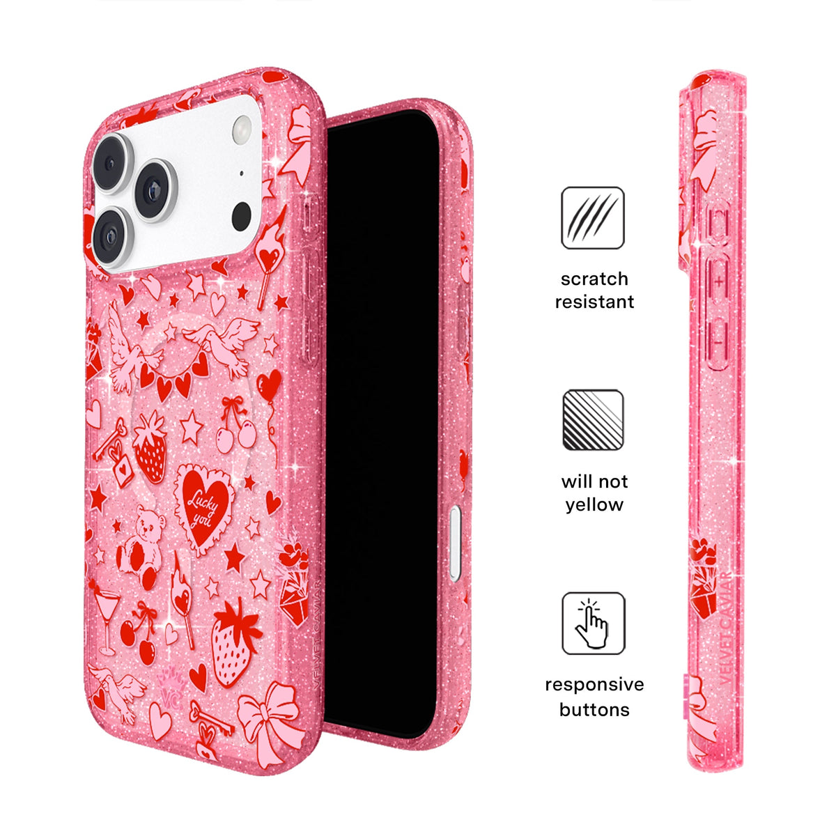 Be Mine Glitter iPhone Case