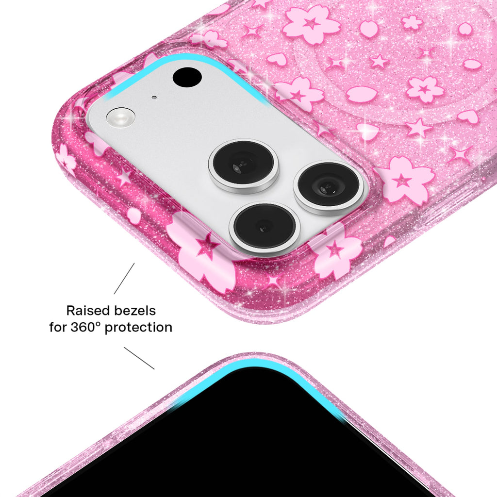 Cherry Blossom Glitter iPhone Case
