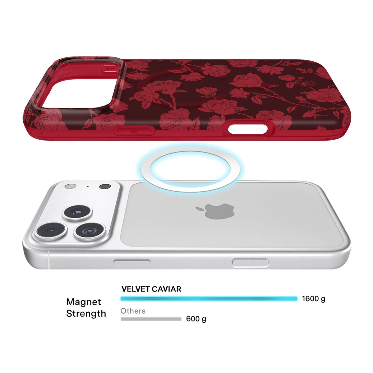 Dark Cherry Floral iPhone Case