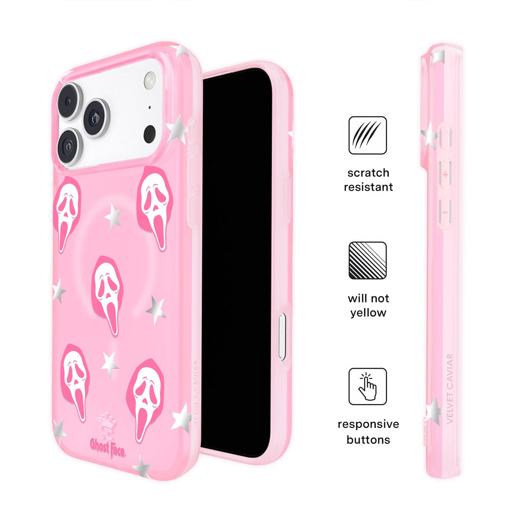 Ghost Face Call Me Pink iPhone Case