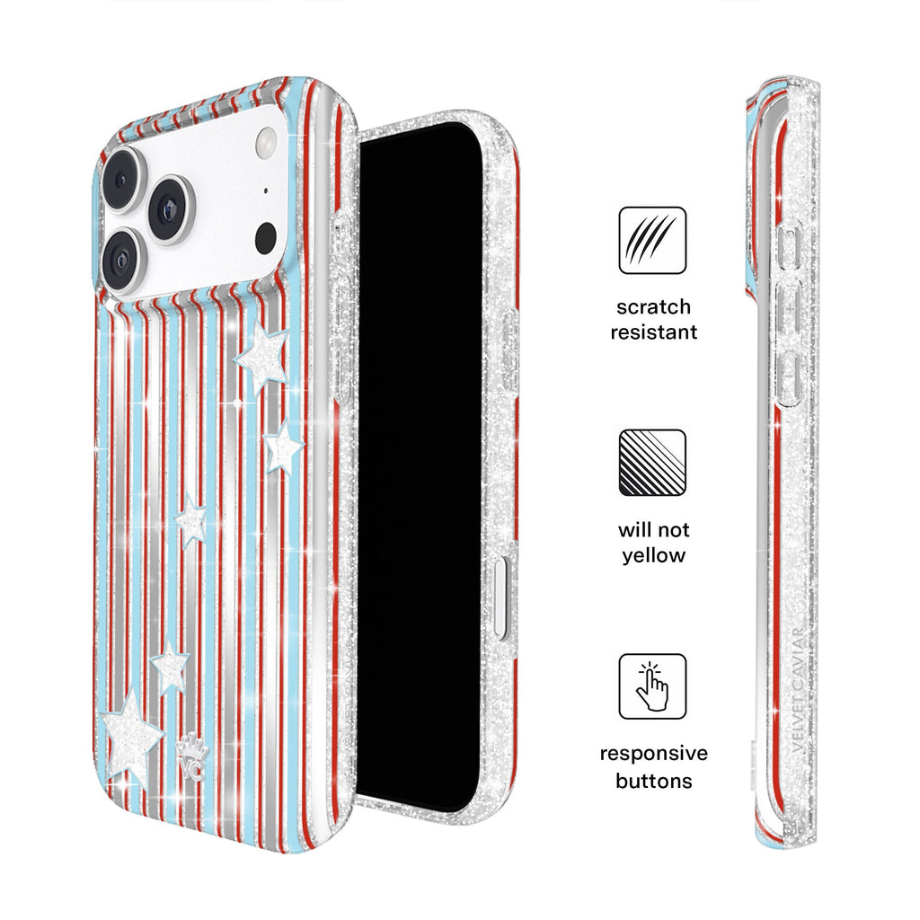 Stars & Stripes Glitter iPhone Case