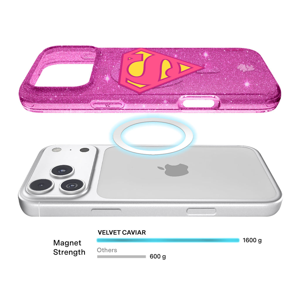 Supergirl Stardust Glitter iPhone Case