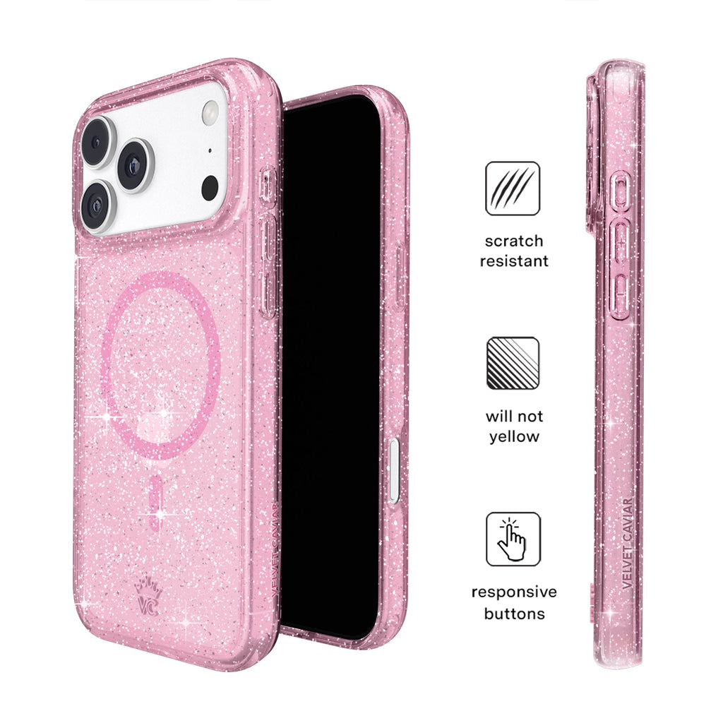Pink Stardust Glitter iPhone Case