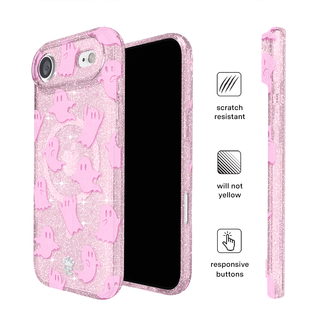 Ghosted Pink Glitter iPhone Case