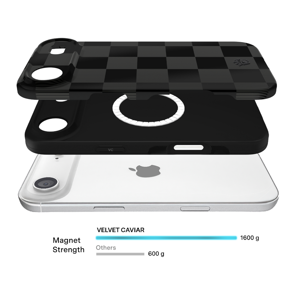 Noir Vibe Checkered iPhone Case