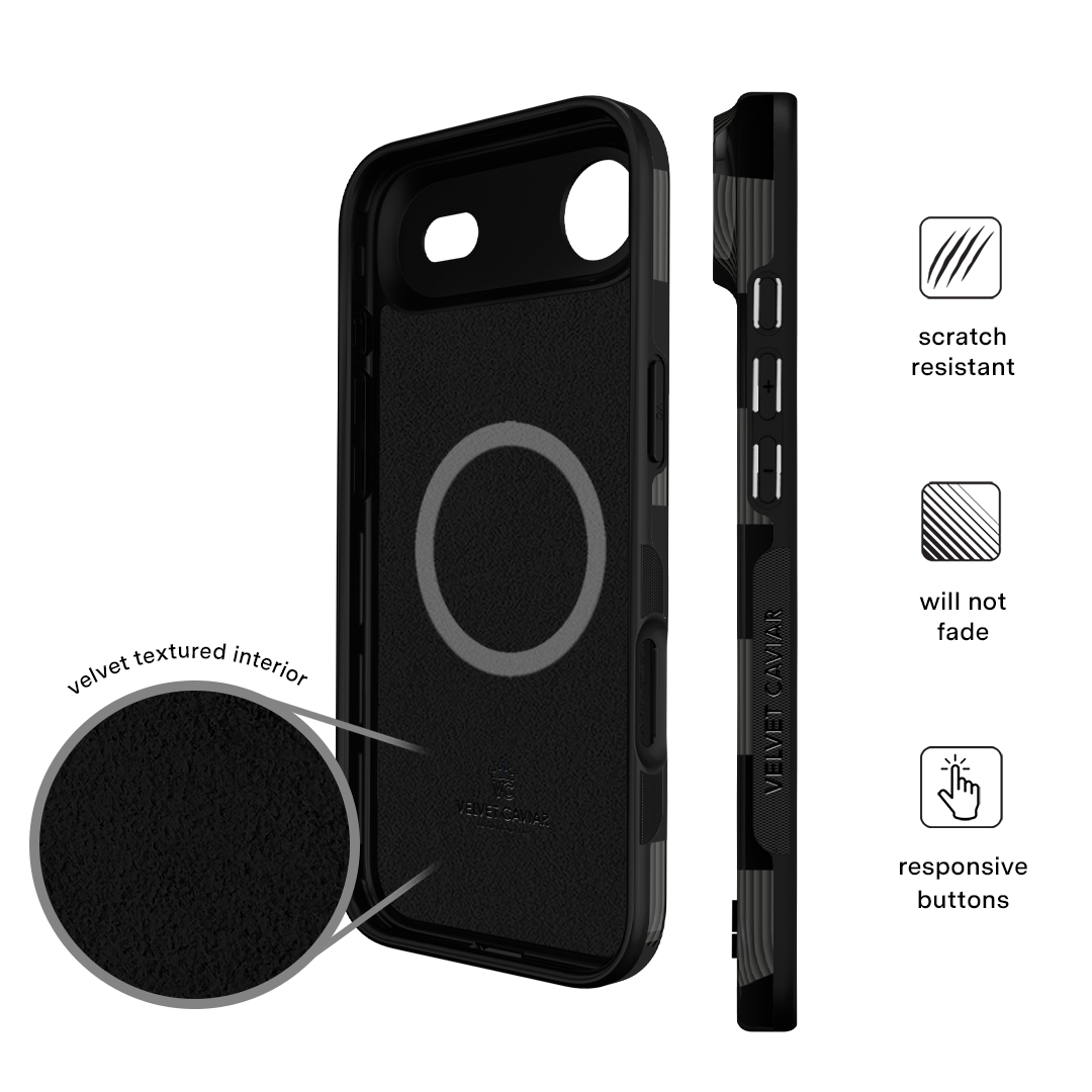 Noir Vibe Checkered iPhone Case