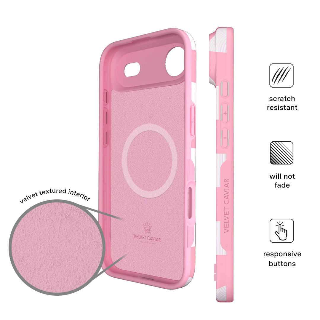 Pink Vibe Checkered iPhone Case