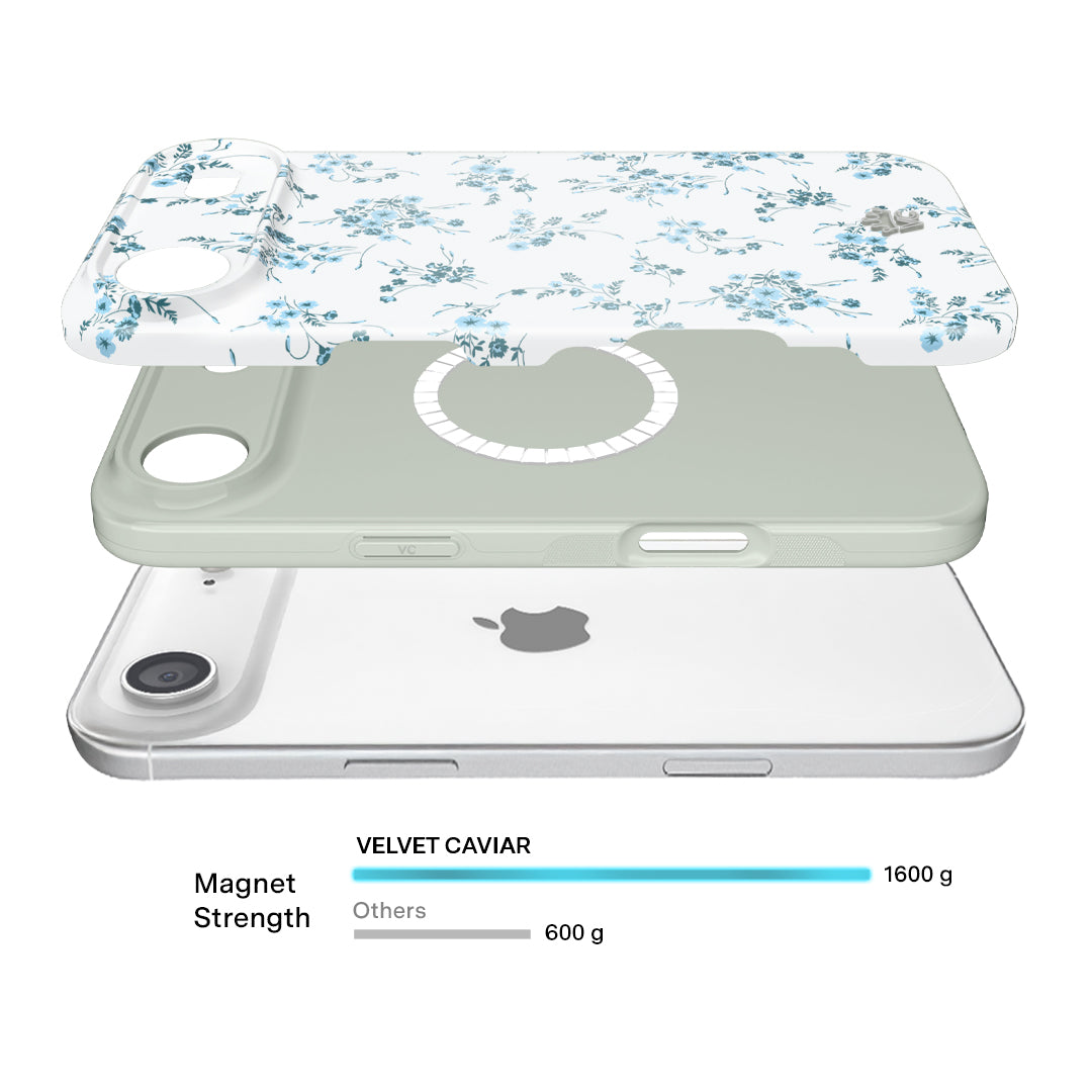 French Blue Floral iPhone Case