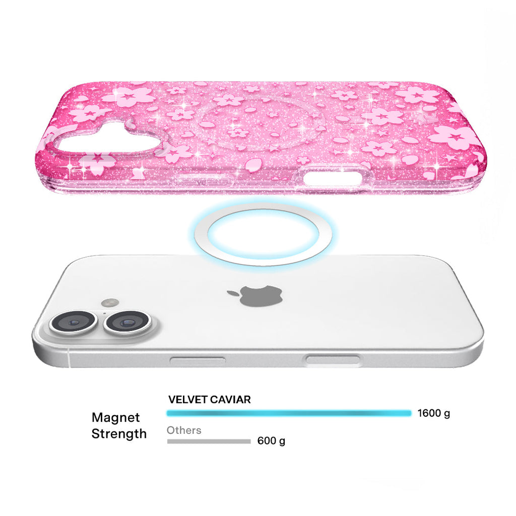 Cherry Blossom Glitter iPhone Case