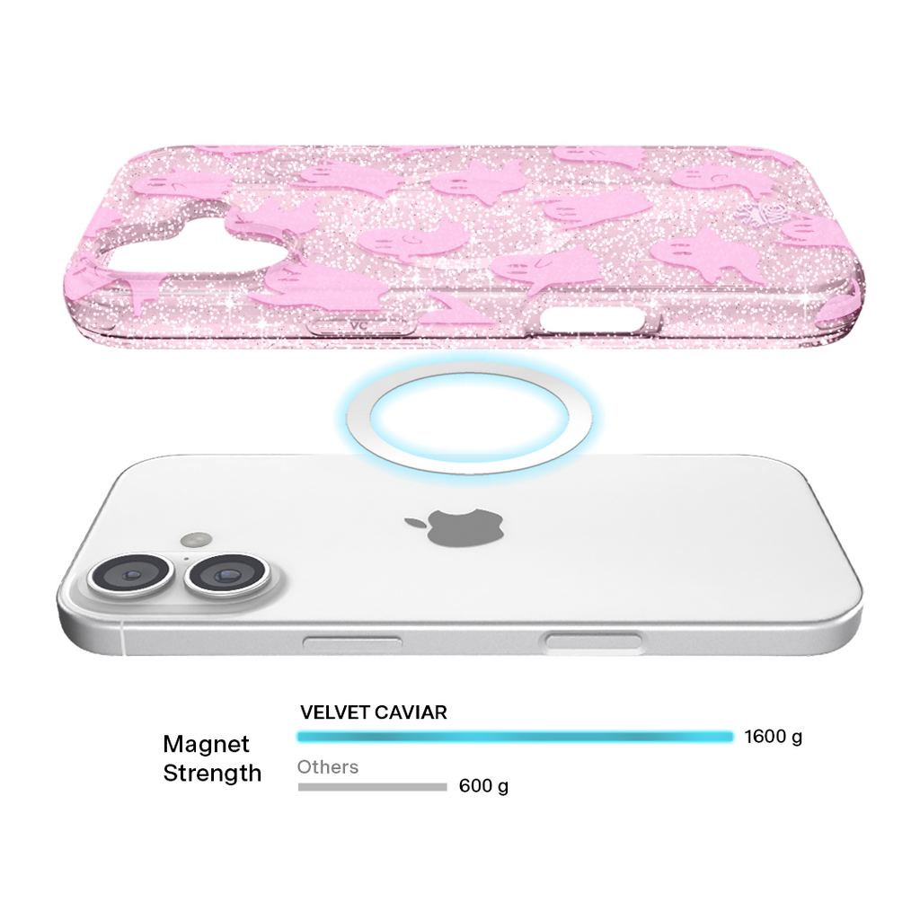 Ghosted Pink Glitter iPhone Case