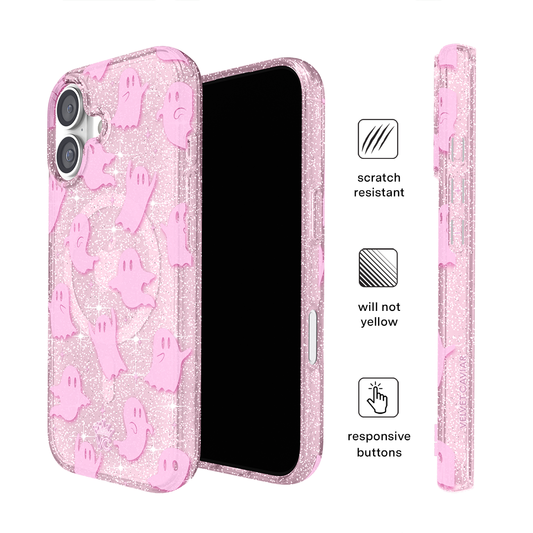 Ghosted Pink Glitter iPhone Case