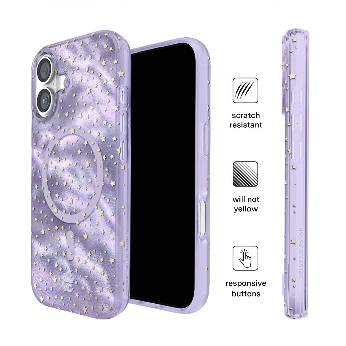 Lilac Celestial Stars iPhone Case