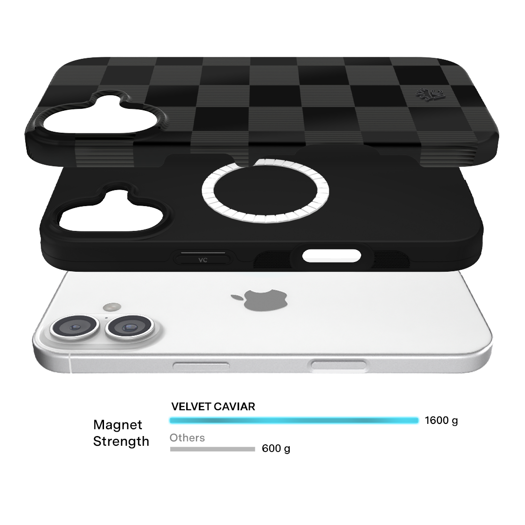 Noir Vibe Checkered iPhone Case