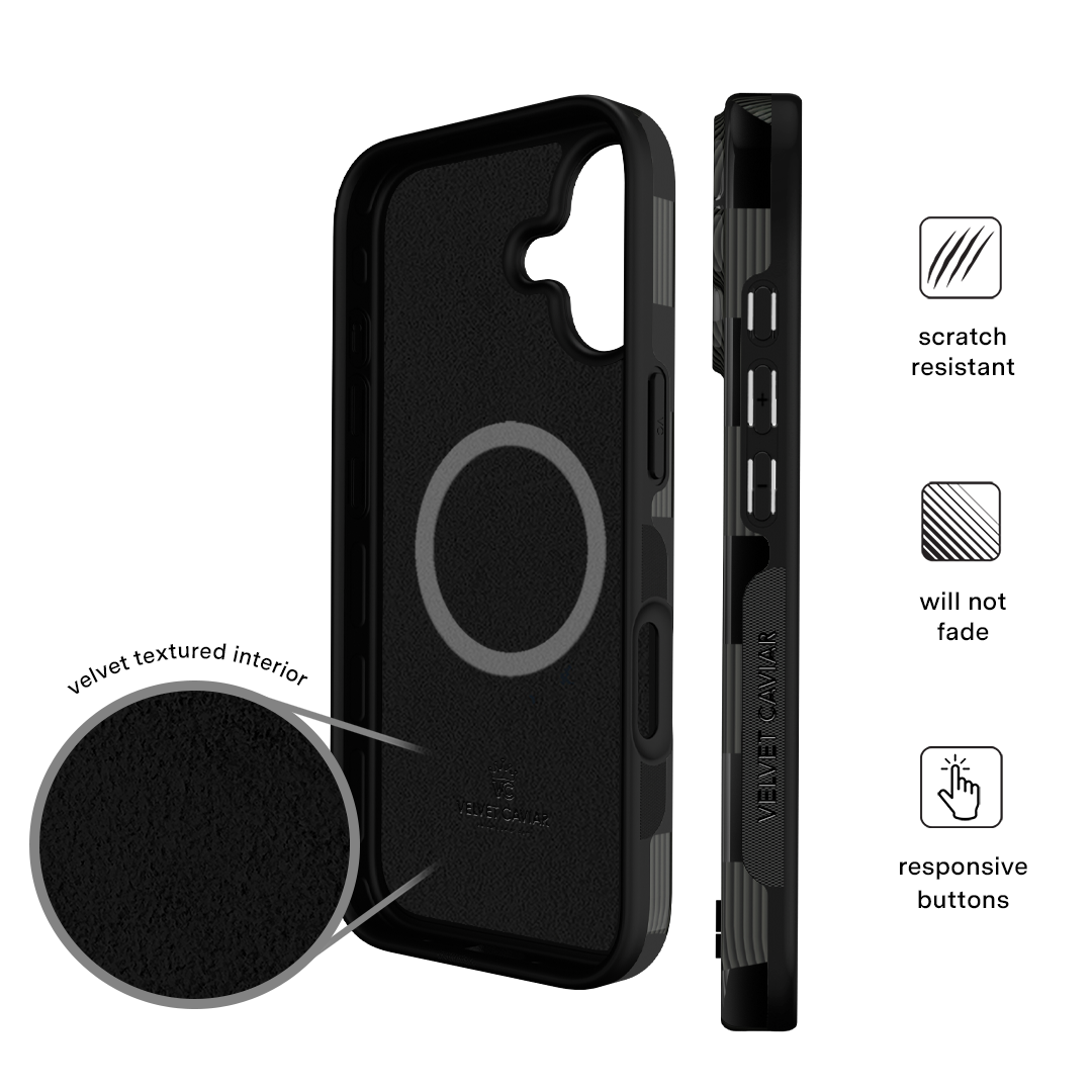 Noir Vibe Checkered iPhone Case