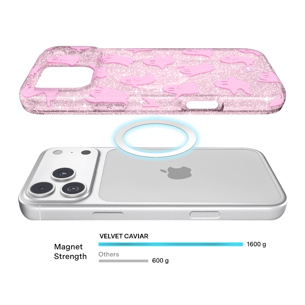 Ghosted Pink Glitter iPhone Case