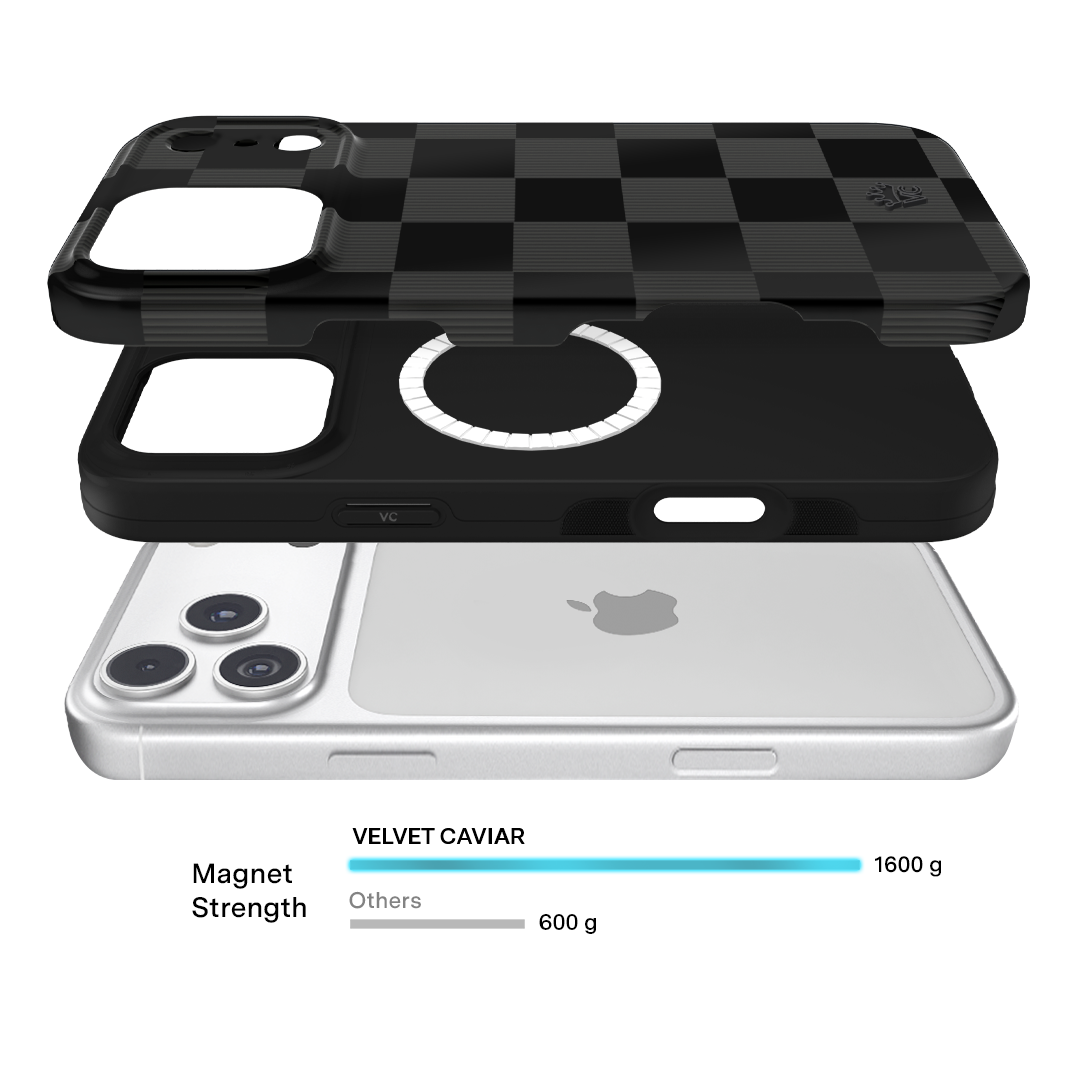 Noir Vibe Checkered iPhone Case