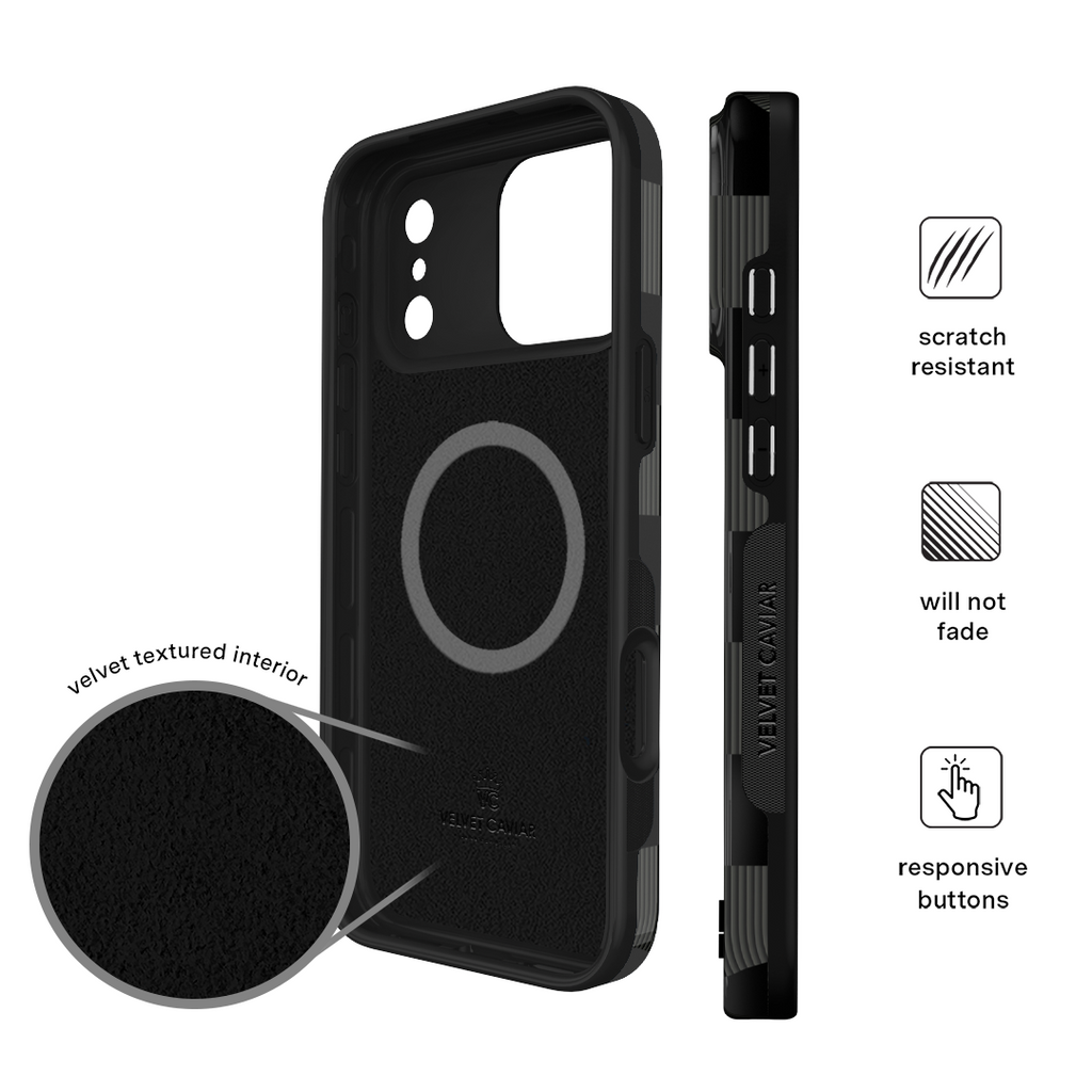 Noir Vibe Checkered iPhone Case