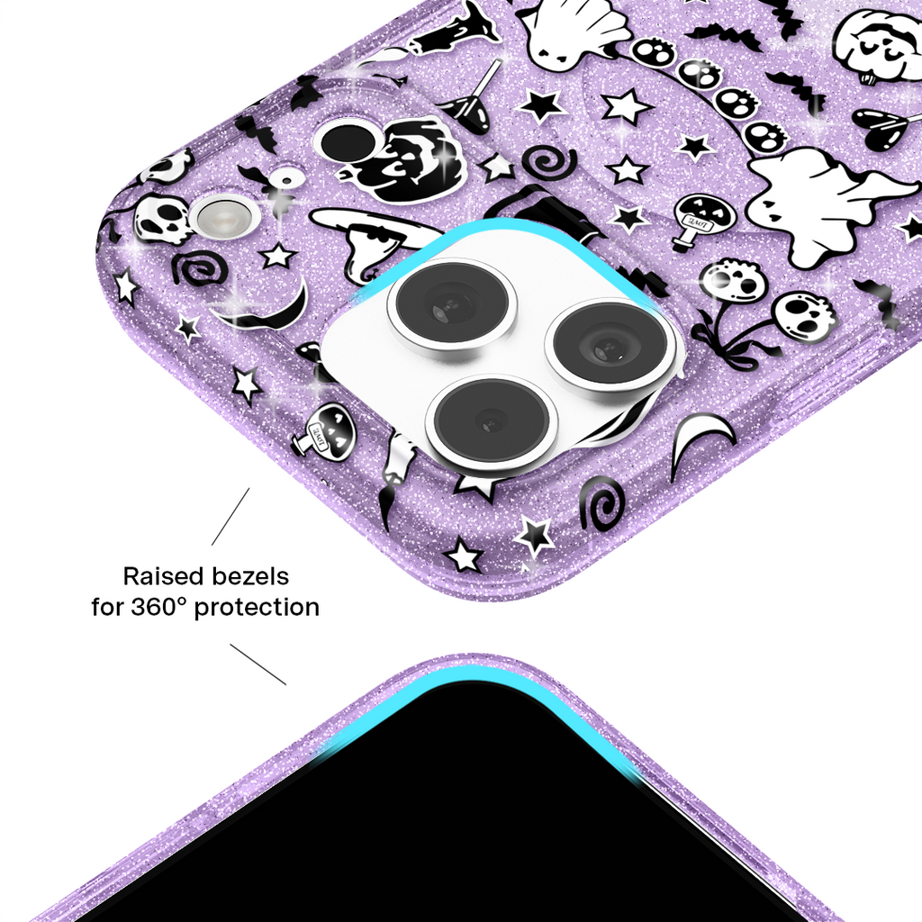 Witchy Lilac Glitter iPhone Case