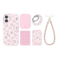 Pink Coastal Seashells iPhone Bundle Set