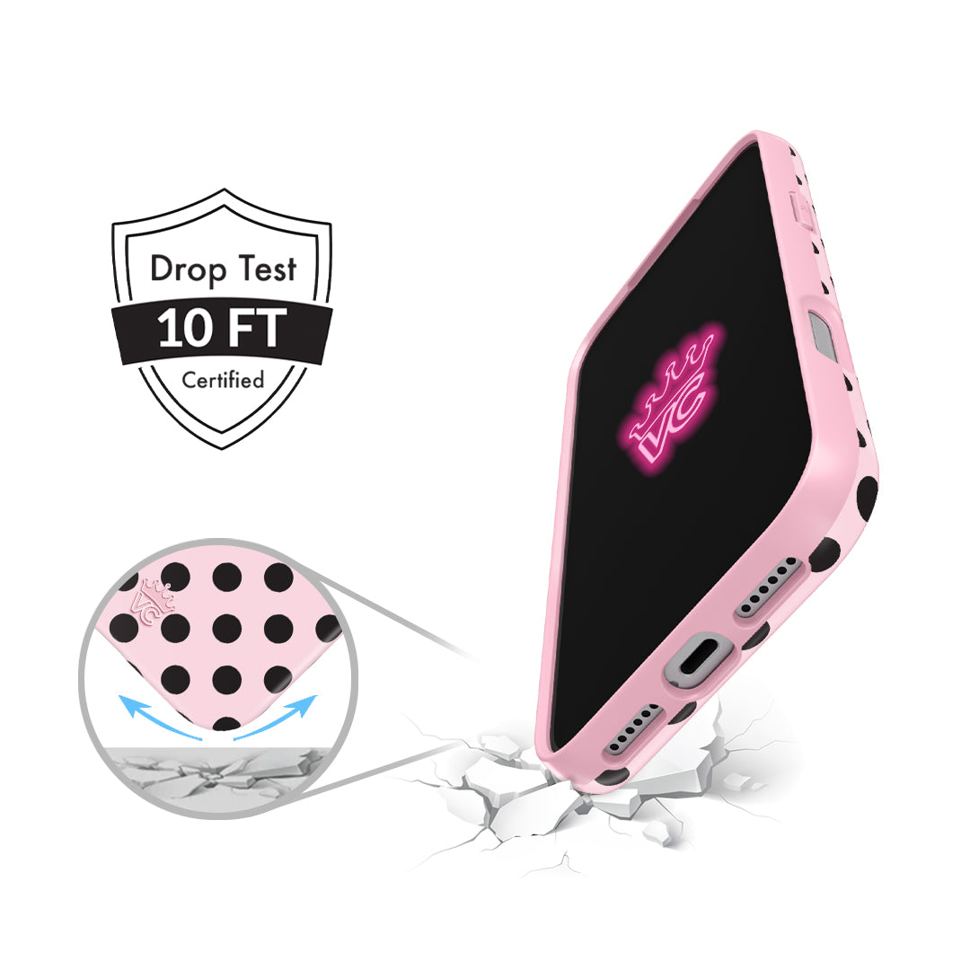Princess Pink Polka Dot iPhone Case