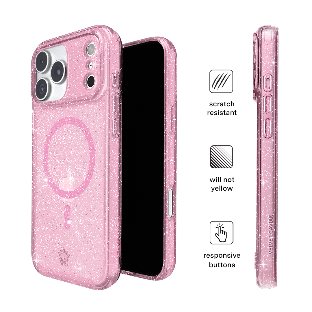 Pink Stardust Glitter iPhone Case