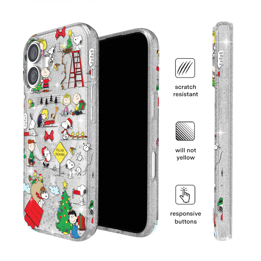 Snoopy Christmas Glitter iPhone Case