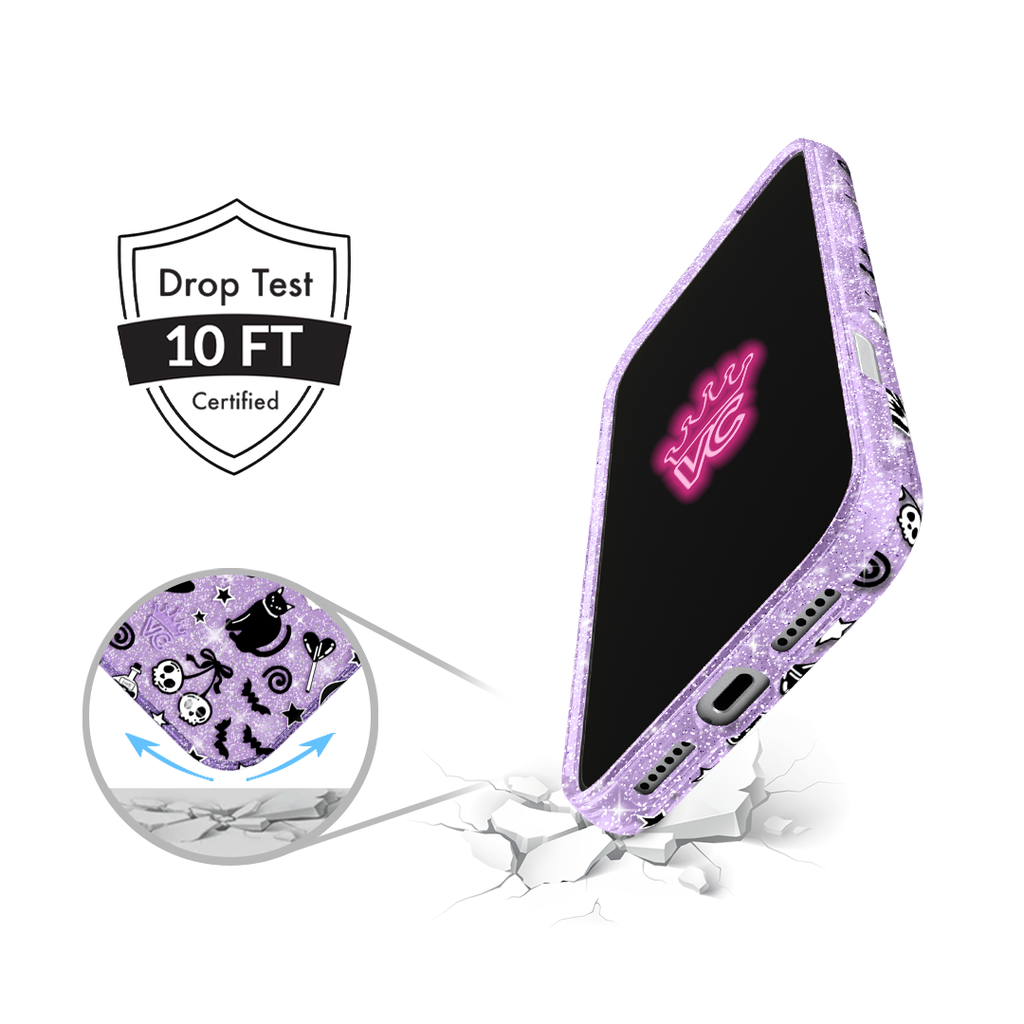 Witchy Lilac Glitter iPhone Case