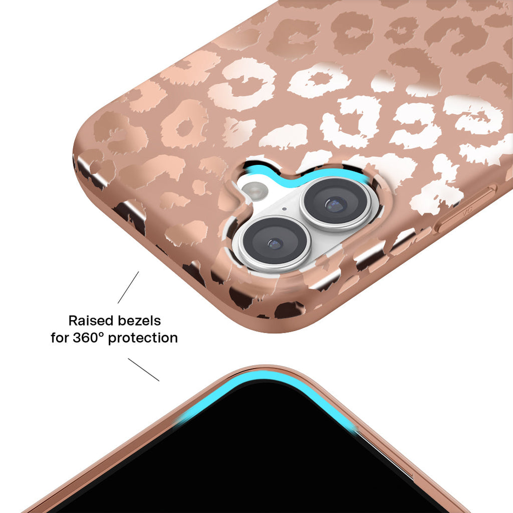 Bronze Chrome Leopard iPhone Case