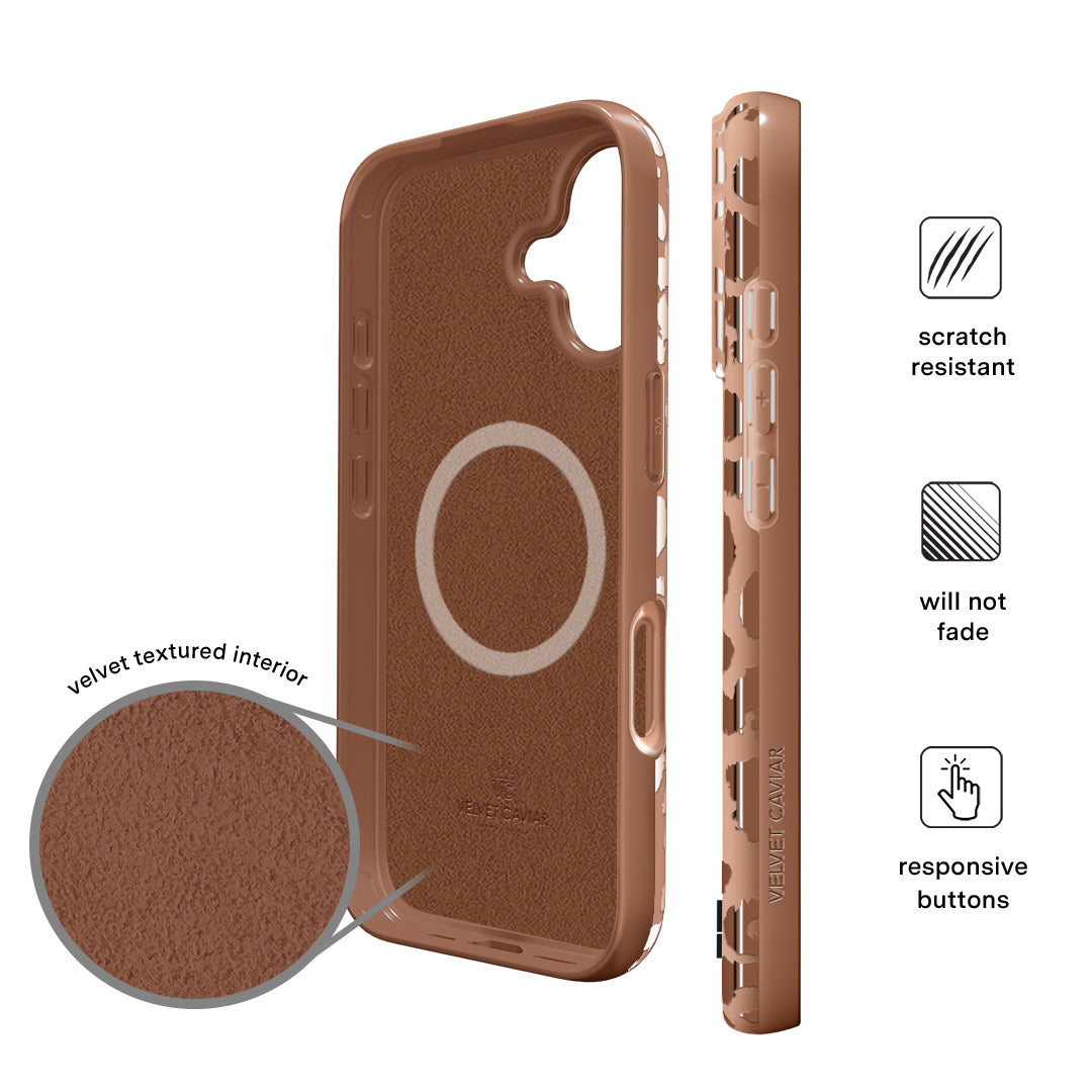 Bronze Chrome Leopard iPhone Case