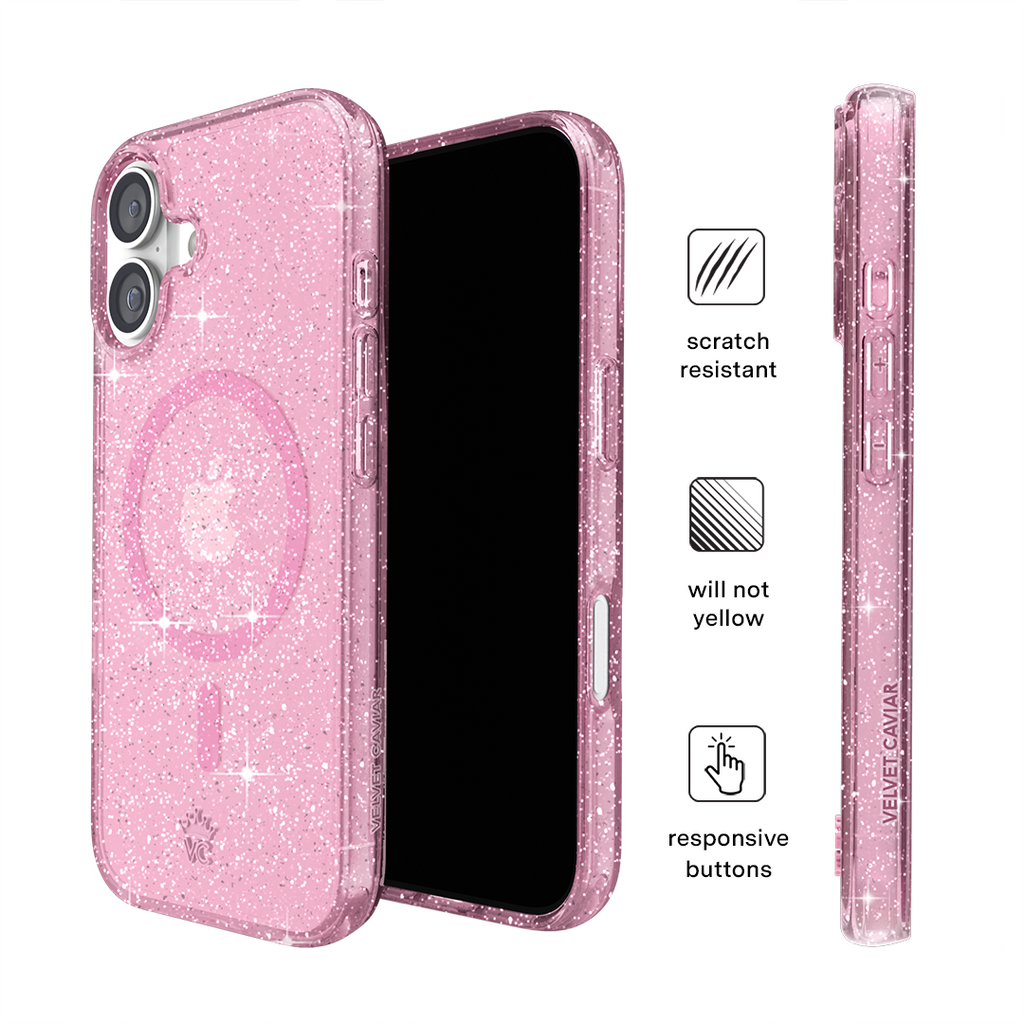 Pink Stardust Glitter iPhone Case