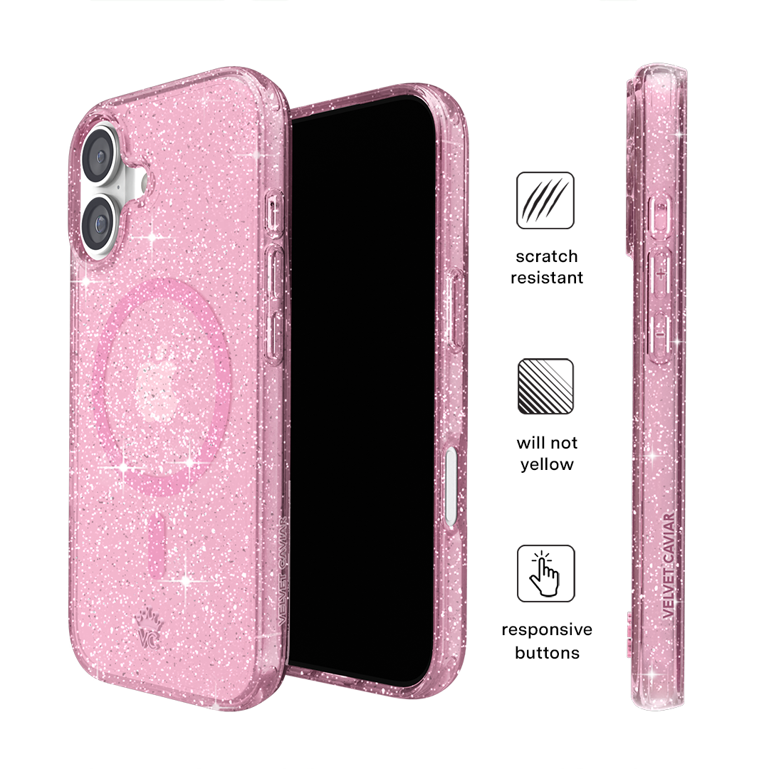 Pink Stardust Glitter iPhone Case