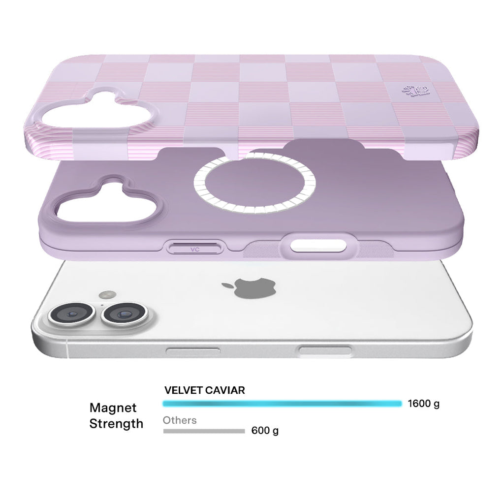 Lilac Vibe Checkered iPhone Case