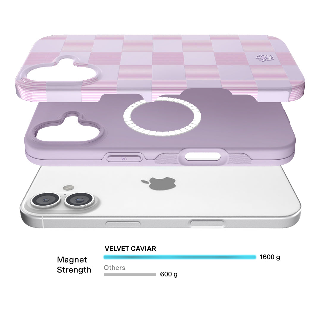 Lilac Vibe Checkered iPhone Case
