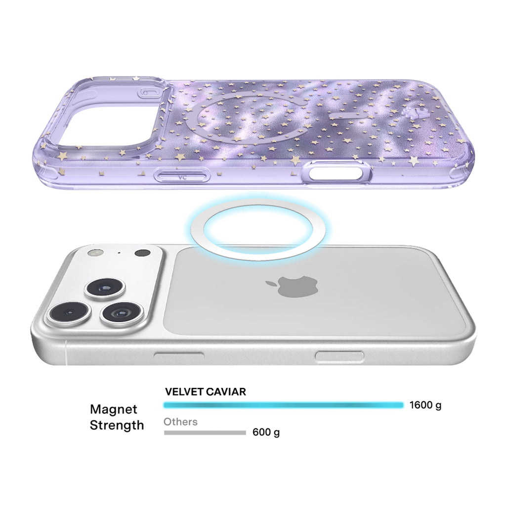 Lilac Celestial Stars iPhone Case